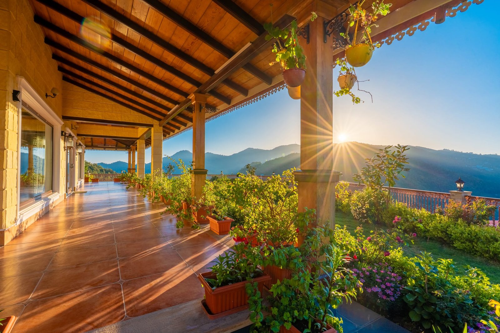 Indoor outdoor living connection at The Veranda Lounge